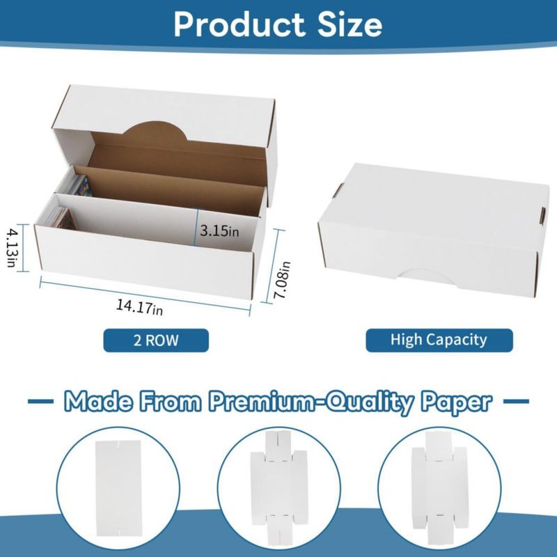 Caja de almacenamiento para cartas HIMOMO 1600 unidades set de 10 color blanco