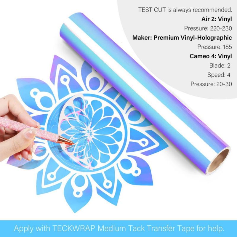 Vinilo TECKWRAP 30 cm x 152 cm Opal White holográfico cromo impermeable