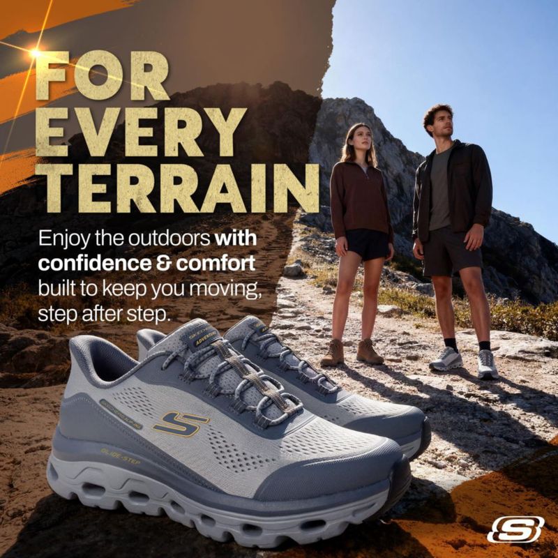 Zapatilla Skechers Glide‑Step 11 gris Slip‑in