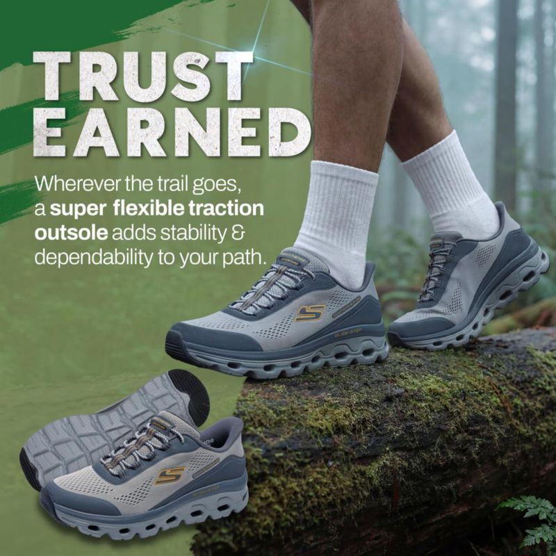 Zapatilla Skechers Glide‑Step 11 gris Slip‑in