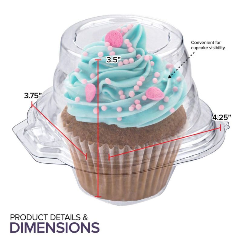 Contenedor para cupcakes Stock Your Home paquete de 200 unidades 95 cm