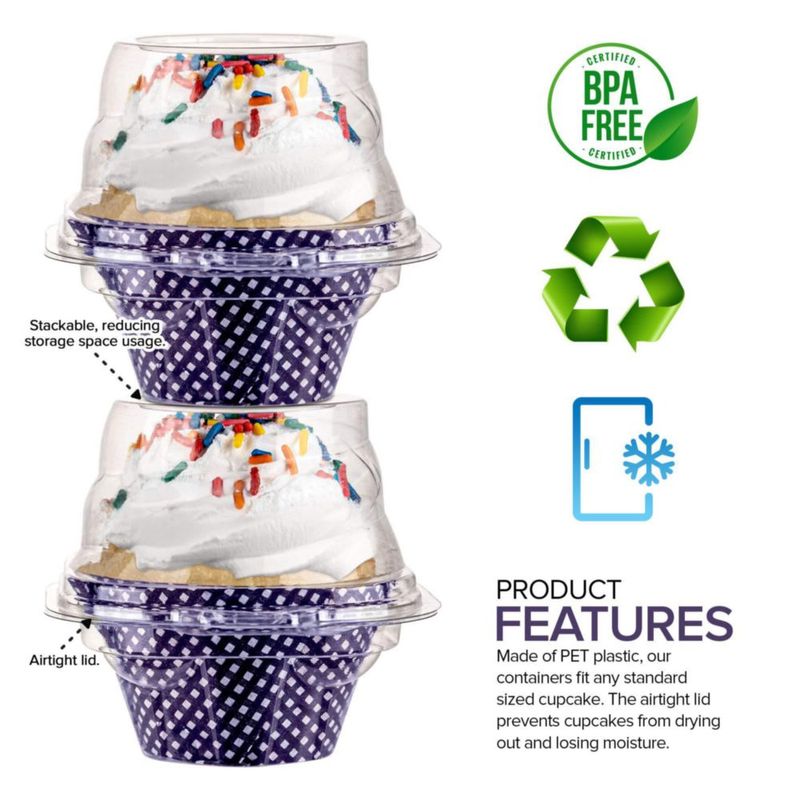 Contenedor para cupcakes Stock Your Home paquete de 200 unidades 95 cm