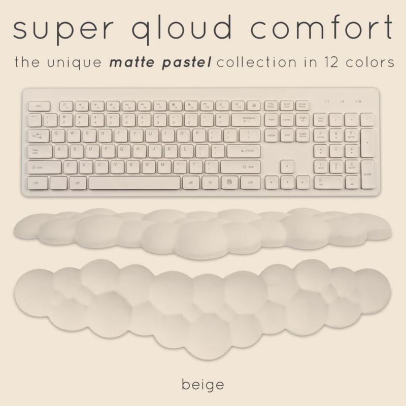 Reposamuñecas Create-ables Nube Beige de espuma viscoelástica
