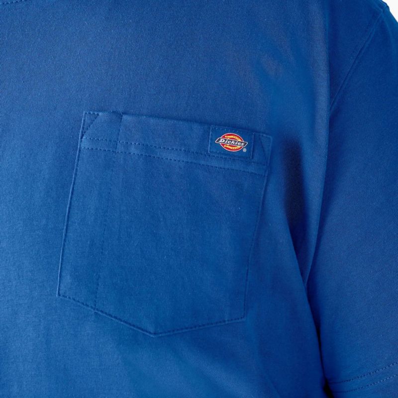 Camiseta Dickies azul real L EE. UU. cuello redondo manga corta