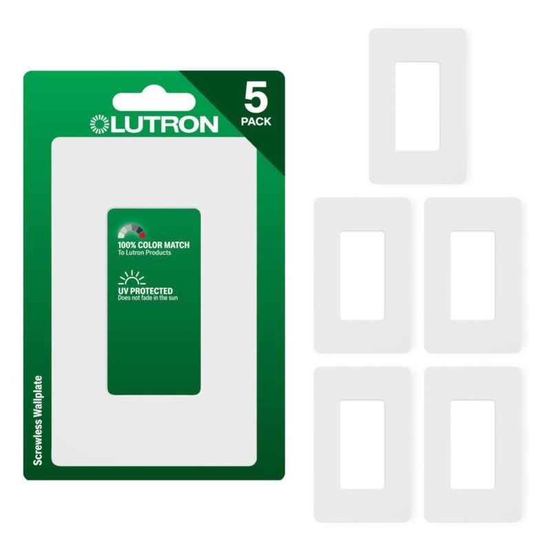 Placa de pared Lutron CW-1-WH-5 blanca paquete de 5