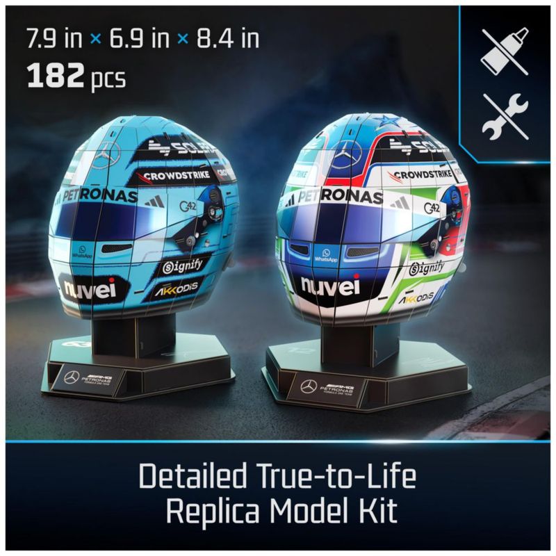 Rompecabezas 4D Build Set de Cascos Mercedes-AMG F1 para Adultos