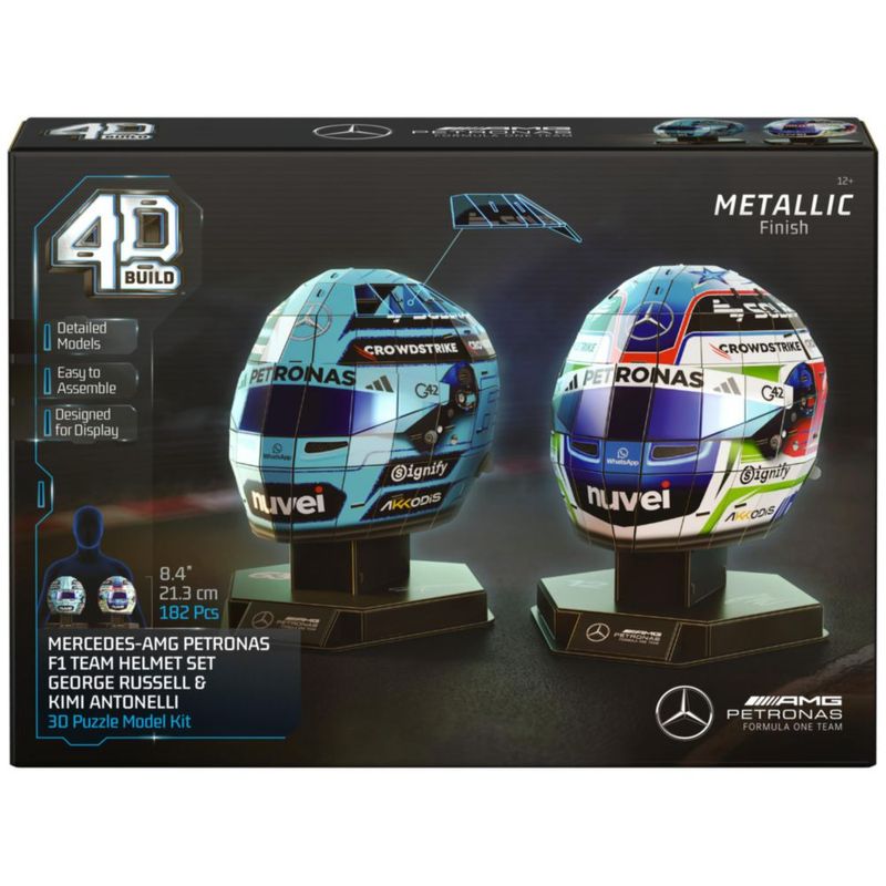 Rompecabezas 4D Build Set de Cascos Mercedes-AMG F1 para Adultos