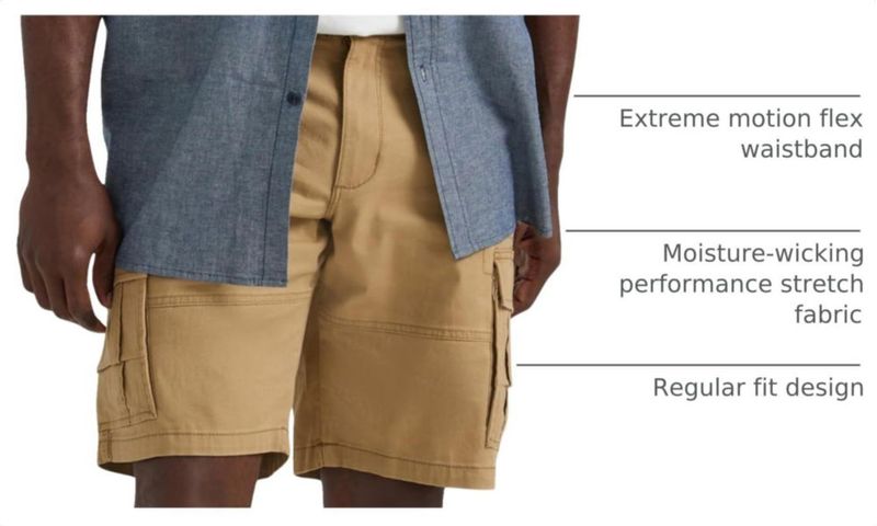 Pantalones Cortos Cargo Lee Carolina Bourbon 34