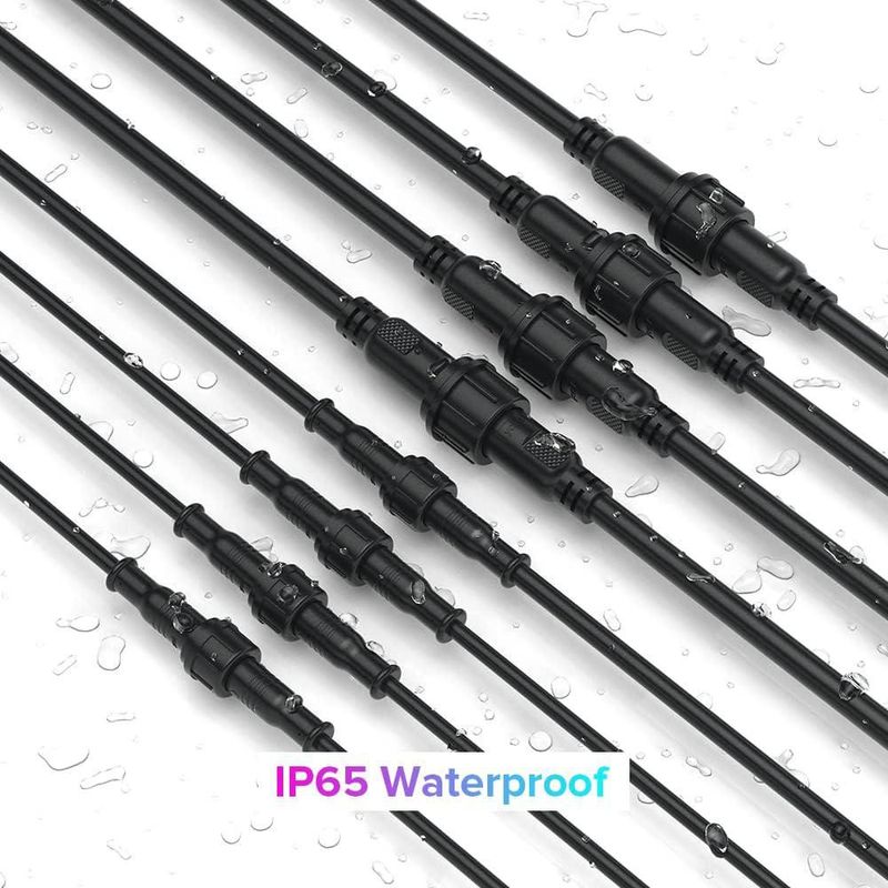 Conector BTF-LIGHTING de 20 cm 3 pines IP65 5 pares