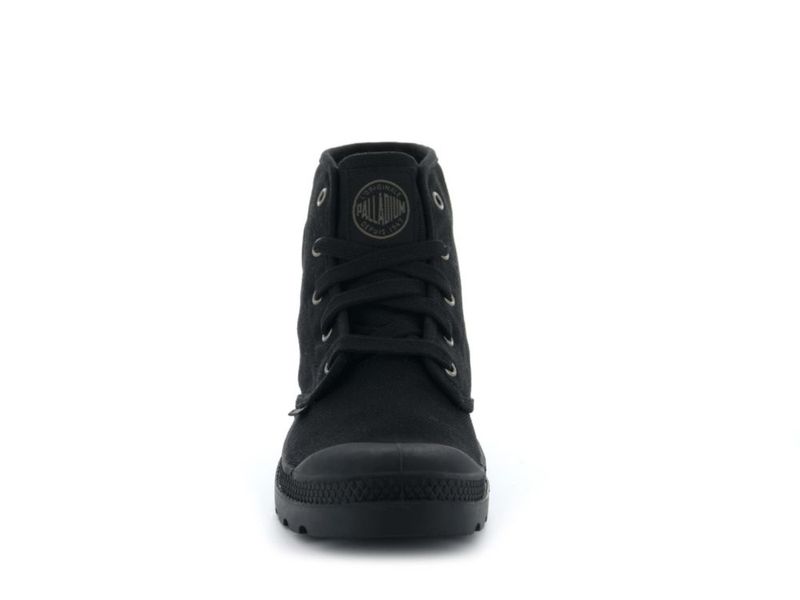 Bota Palladium Pampa Hi de Lona Vegana Negra 27 cm