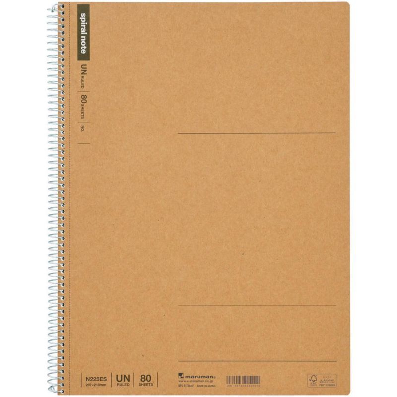 Cuaderno Maruman A4 160 páginas sin rayas