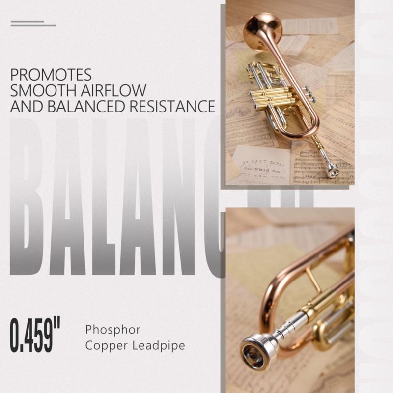 Trompeta AKLOT Bb de Bronce Fosforado y Válvulas de Monel – Kit