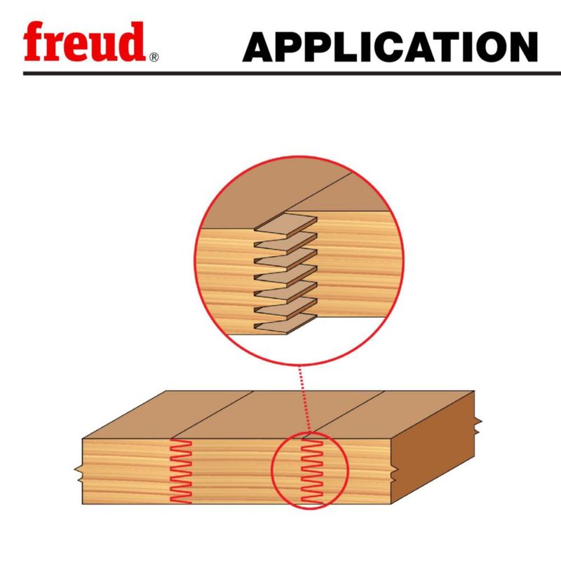 Fresa de Router Freud 35 cm eje de 1/2 " y 2 cortadores