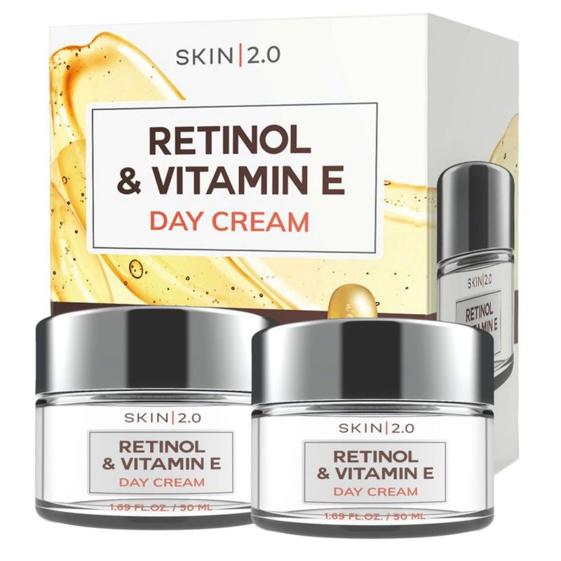 Crema Hidratante Facial Skin 2.0 con Retinol y Vitamina E – Dúo
