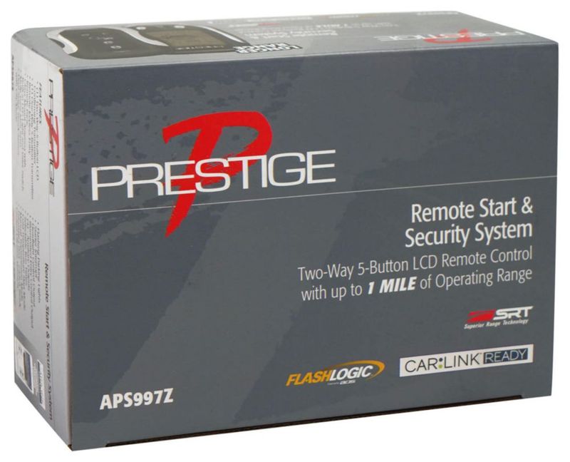 Alarma de coche Prestige APS997Z con arranque remoto LCD de 16 km
