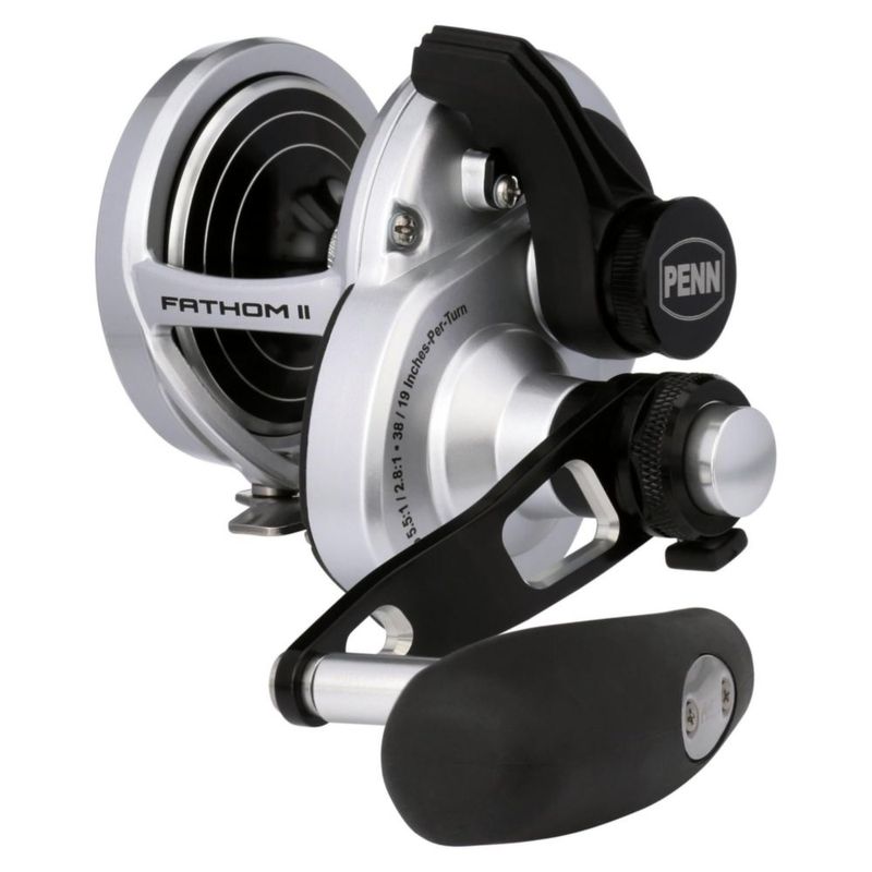 Carrete de Pesca PENN Fathom II 25NLD2LH con Palanca de Arrastre y 2 Velocidades