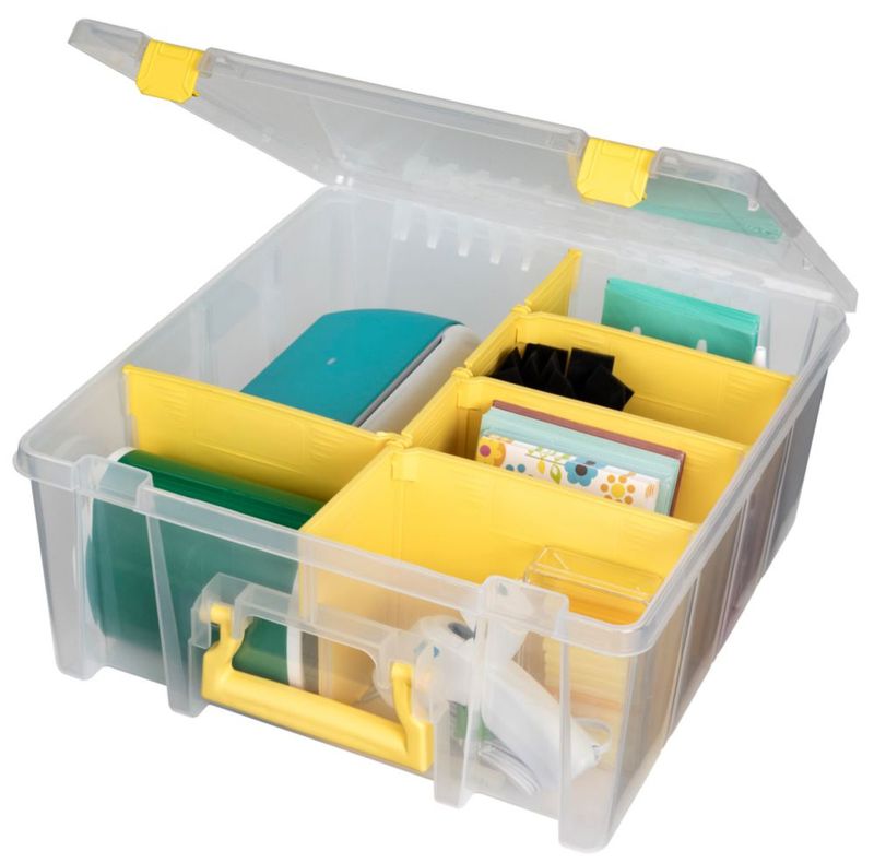 Caja de Almacenamiento ArtBin de 8 Compartimentos Amarilla Doble Profundidad