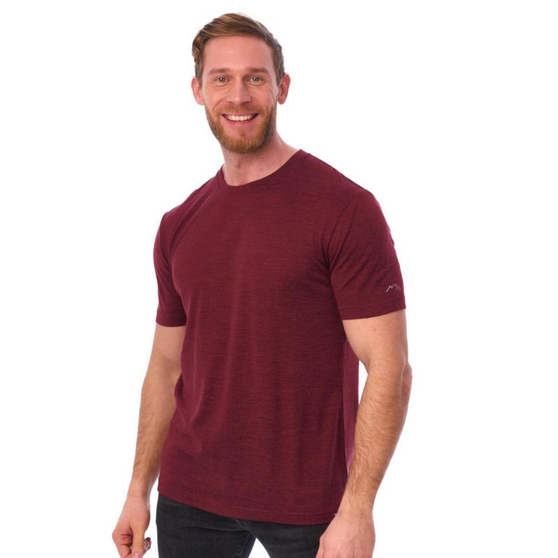 Camiseta Merino.tech Burdeos Talla L 180 g/m² Lana