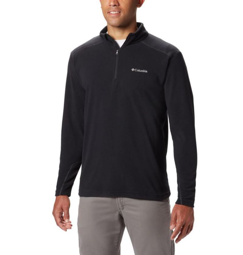 Chaqueta de forro polar Columbia 3X negra con medio cierre