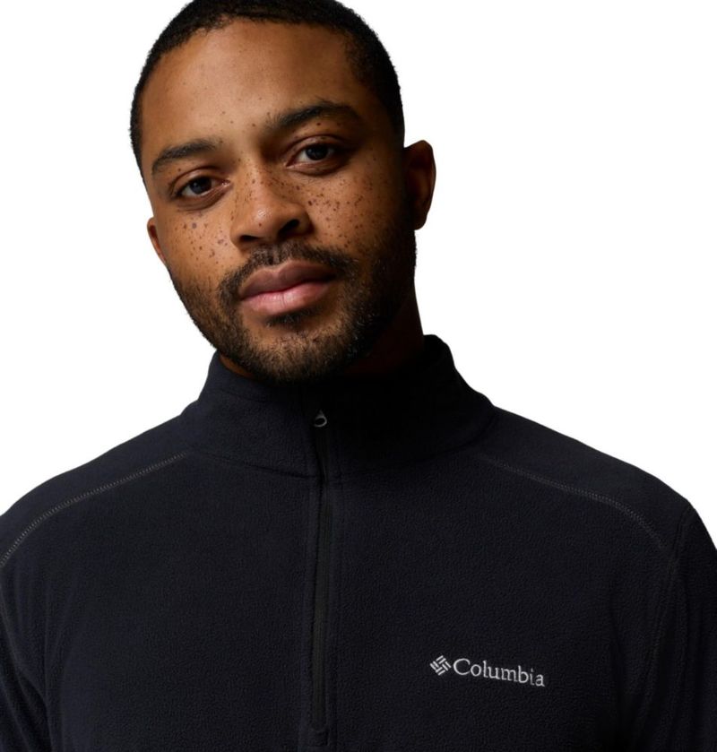 Chaqueta de forro polar Columbia 3X negra con medio cierre
