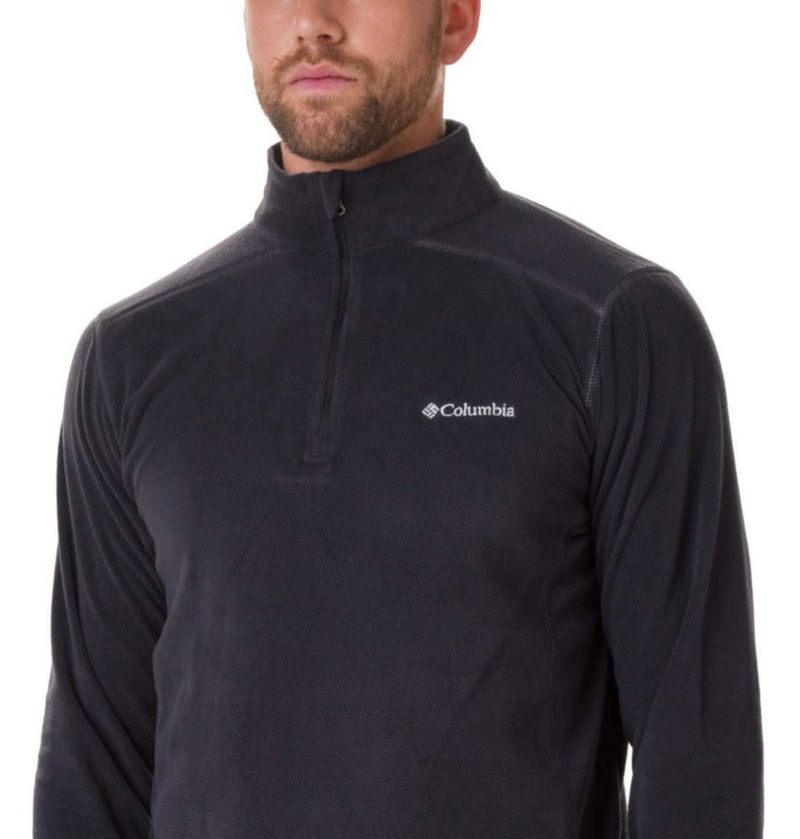 Chaqueta de forro polar Columbia 3X negra con medio cierre