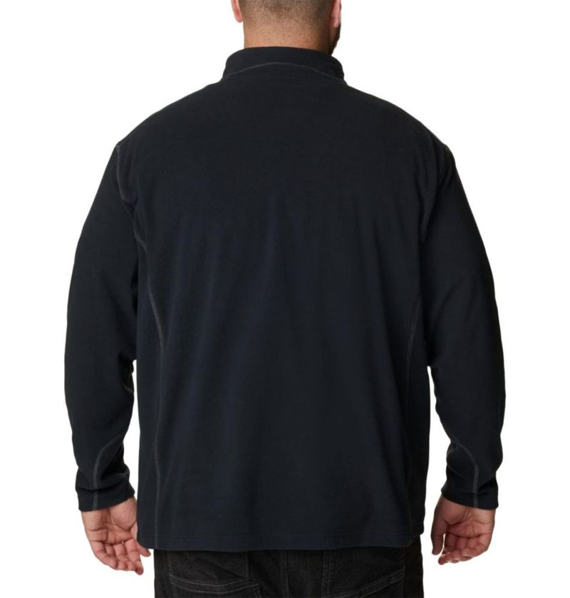 Chaqueta de forro polar Columbia 3X negra con medio cierre