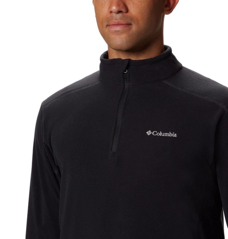 Chaqueta de forro polar Columbia 3X negra con medio cierre