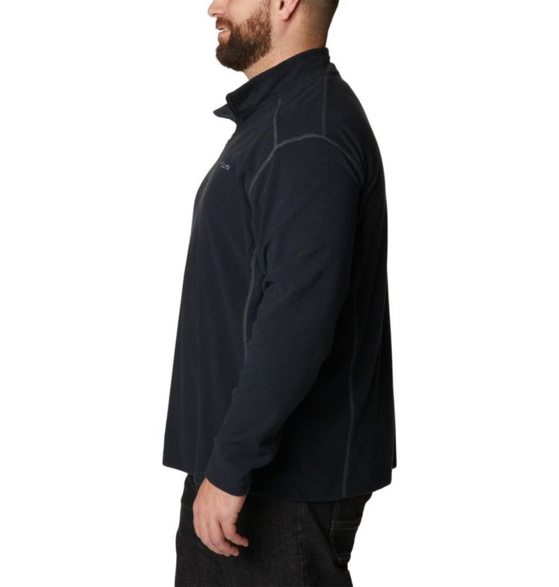 Chaqueta de forro polar Columbia 3X negra con medio cierre