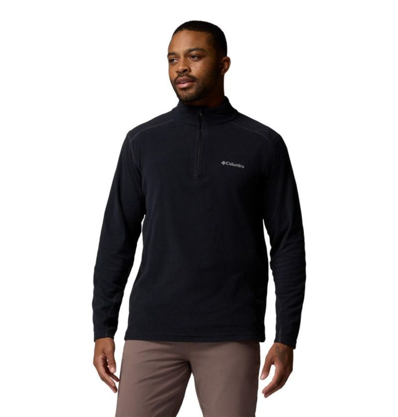 Chaqueta de forro polar Columbia 3X negra con medio cierre