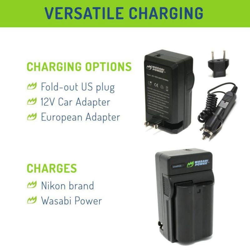 Batería y cargador Wasabi Power para Nikon EN-EL15