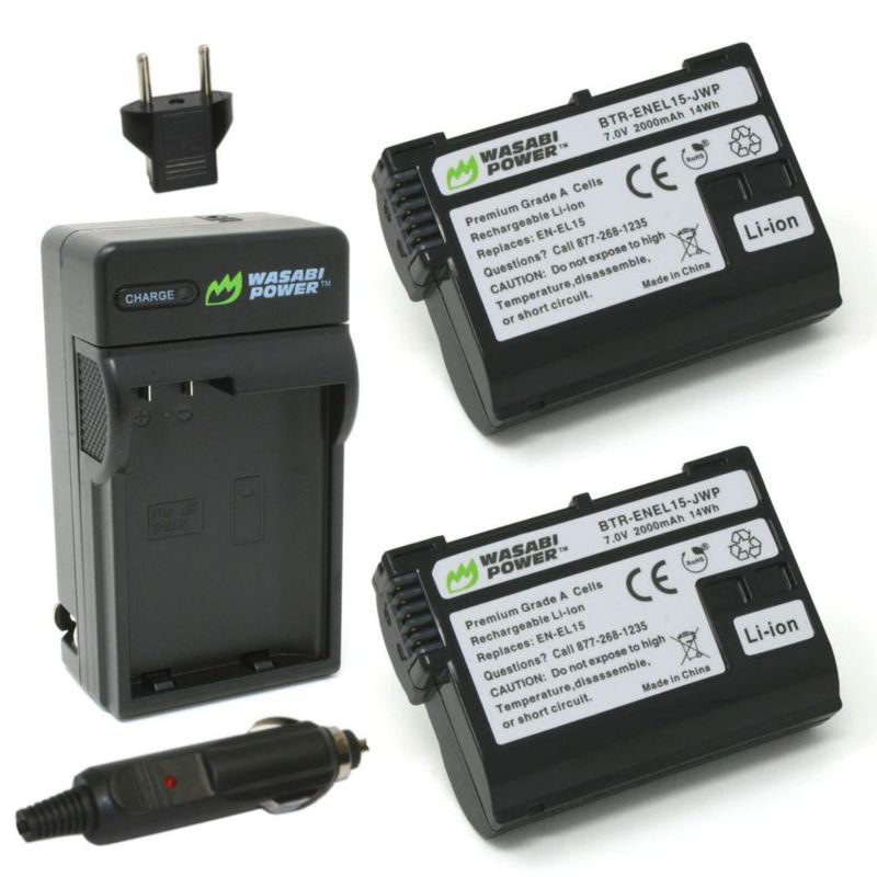 Batería y cargador Wasabi Power para Nikon EN-EL15