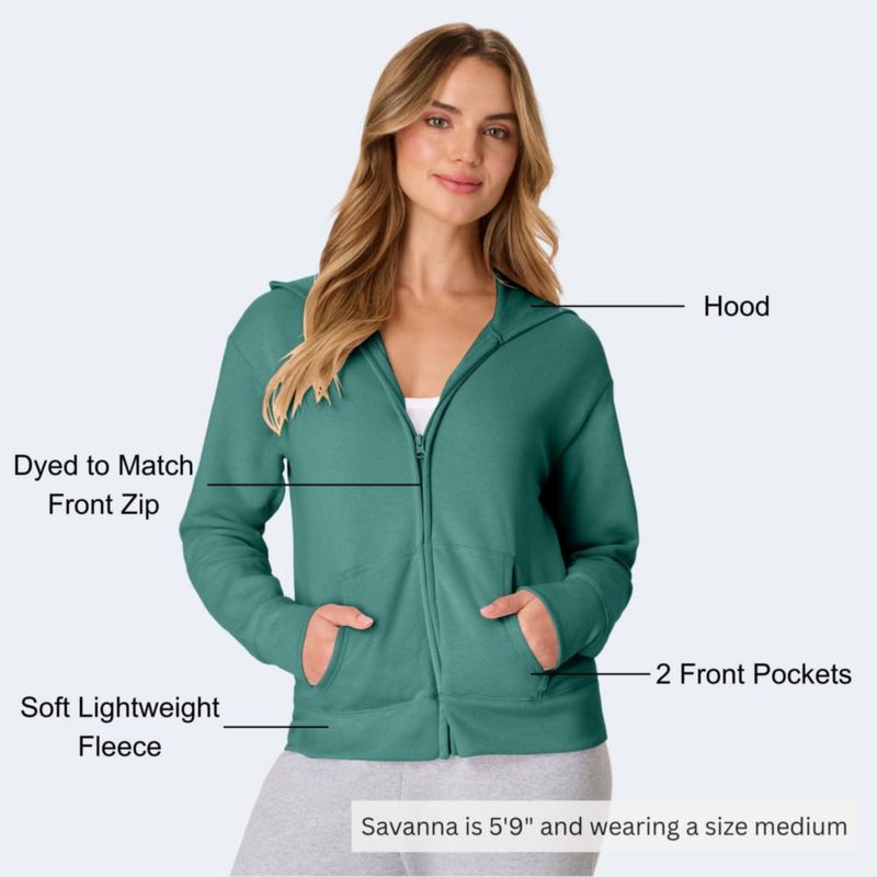 Sudadera con capucha de cremallera completa EcoSmart Fleece para mujer - Hanes