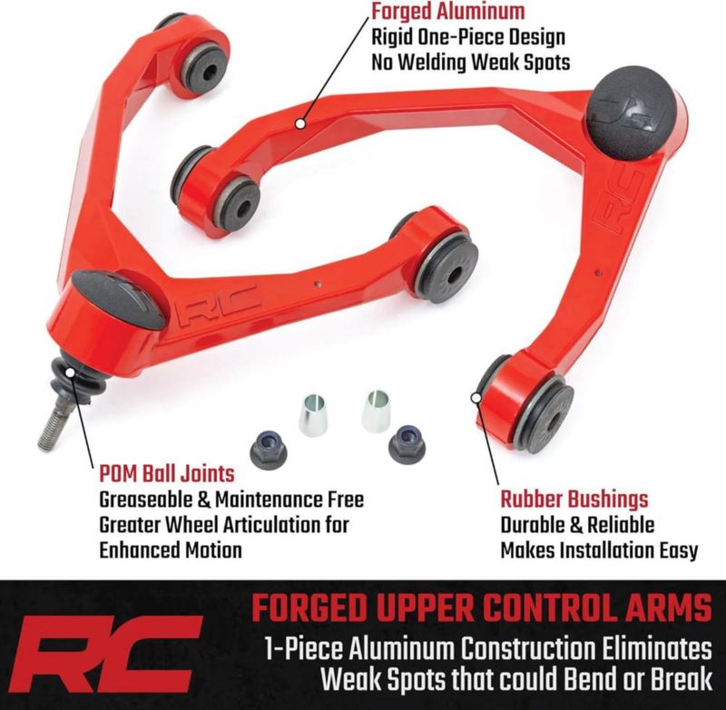 Brazos de control Rough Country para Ram 1500 2019‑2024 ROJO