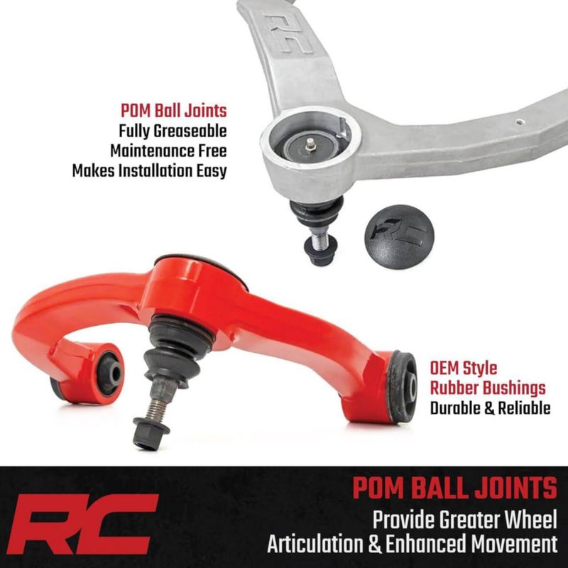 Brazos de control Rough Country para Ram 1500 2019‑2024 ROJO