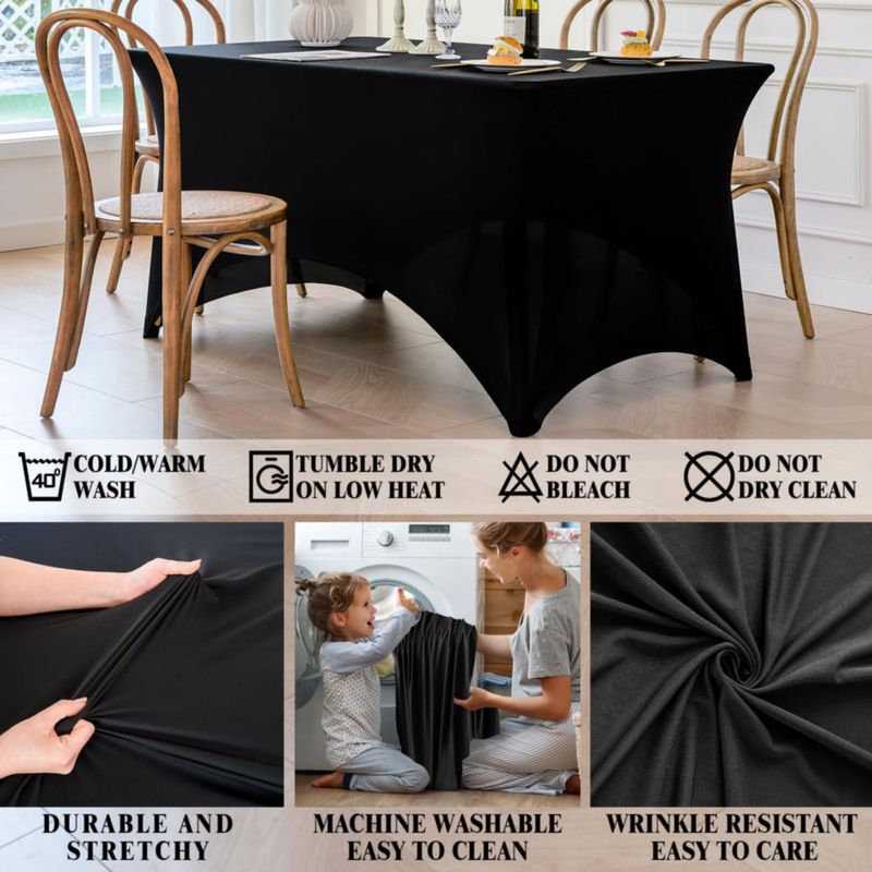 Mantel Famstar 122 cm Negro con Spandex Elástico