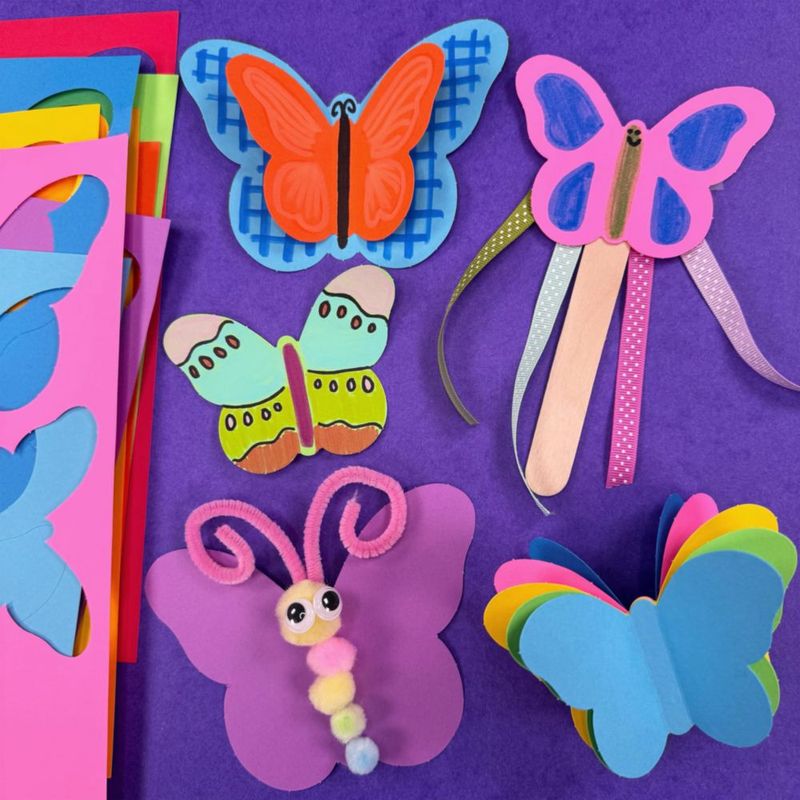 Recortes FreshCut Crafts 80 piezas multicolores brillantes