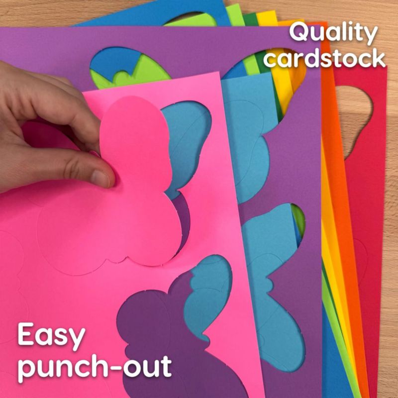 Recortes FreshCut Crafts 80 piezas multicolores brillantes