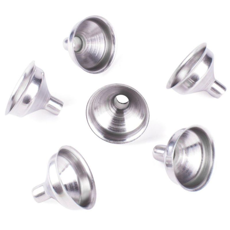 Set de 6 Embudos Mini de Acero Inoxidable de 3 cm – Super Z Outlet