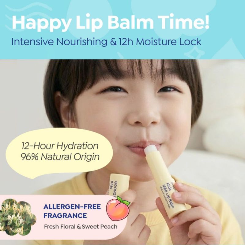 Bálsamo labial GOONGBE Kids 30 g manteca de karité sin alérgenos