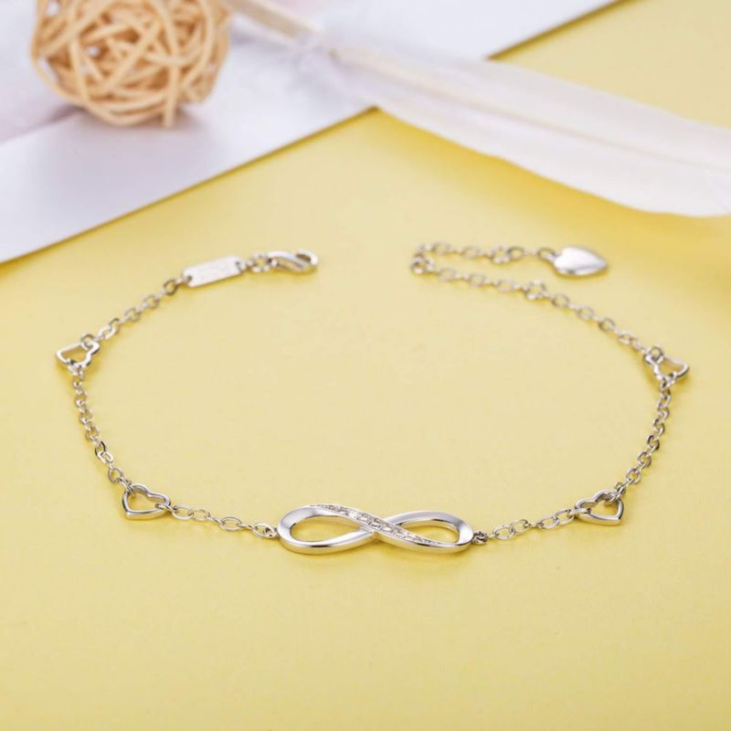 Pulsera de tobillo Billie Bijoux de Plata de Ley 925 con símbolo del infinito