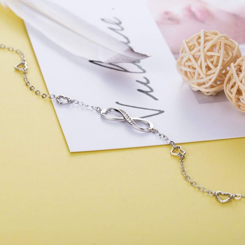 Pulsera de tobillo Billie Bijoux de Plata de Ley 925 con símbolo del infinito