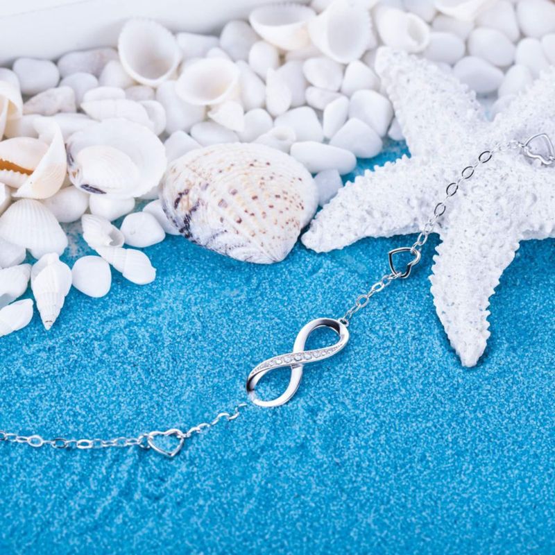 Pulsera de tobillo Billie Bijoux de Plata de Ley 925 con símbolo del infinito