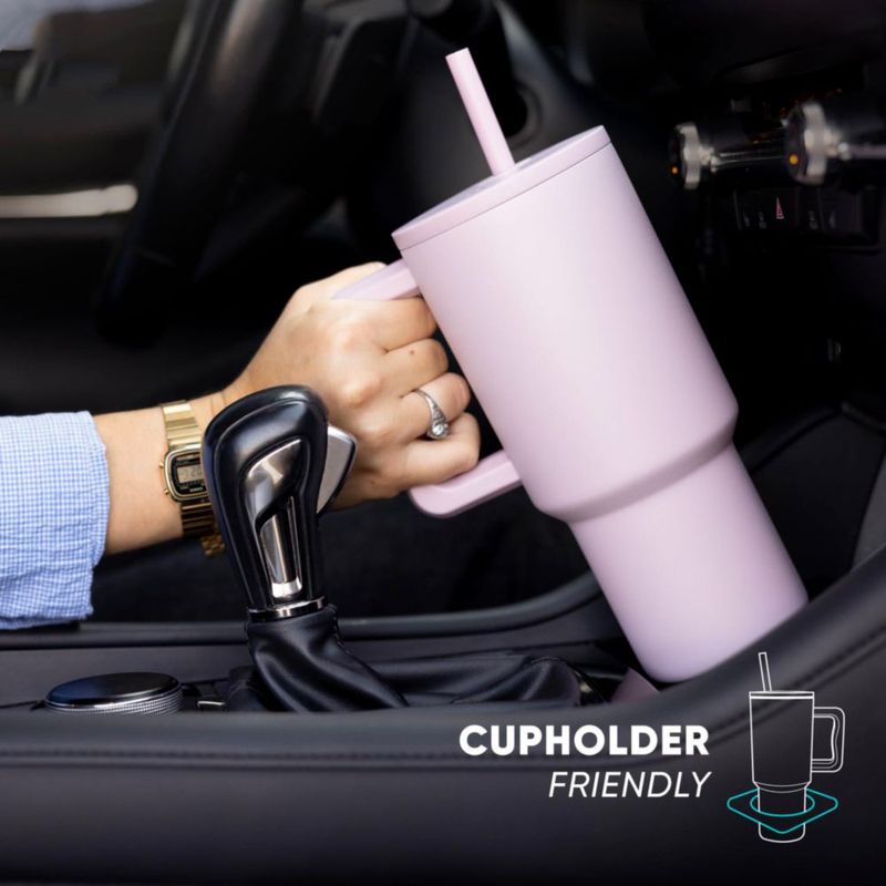 Vaso Térmico Simple Modern 1200 ml con Asa y Sorbete – Diseño Floral
