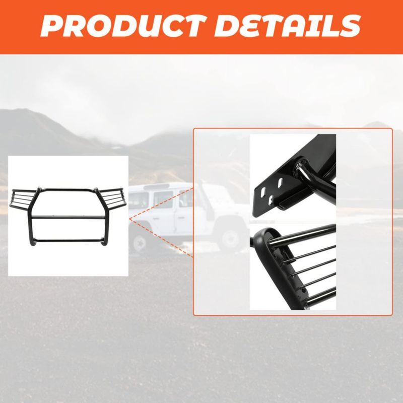 Protector frontal de acero negro Kojem para Toyota Tacoma 2016‑2022