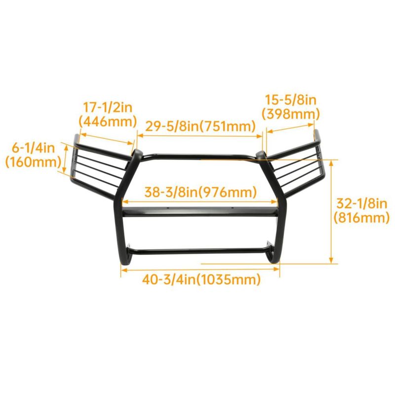 Protector frontal de acero negro Kojem para Toyota Tacoma 2016‑2022
