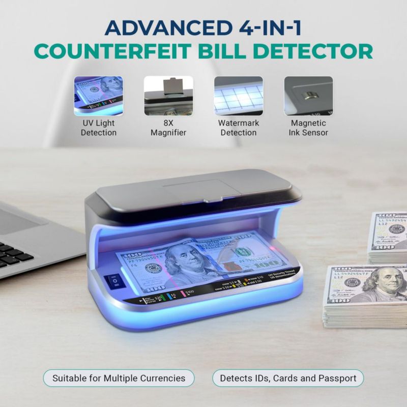 Detector de Billetes Falsos KHIPPUS K440 UV/Magnético/Lupa