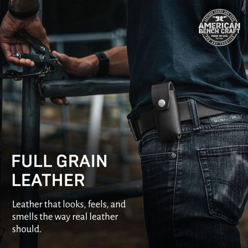 Funda para multiherramienta American Bench Craft Leatherman Wave negra