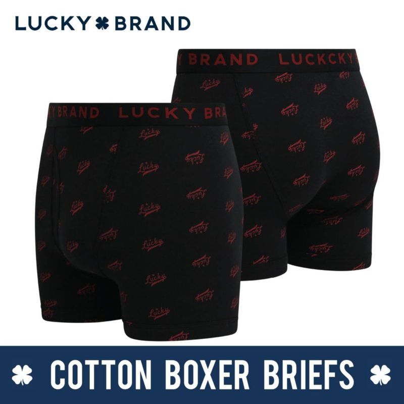 Boxer Lucky Brand pack de 6 algodón entrepierna 10 cm