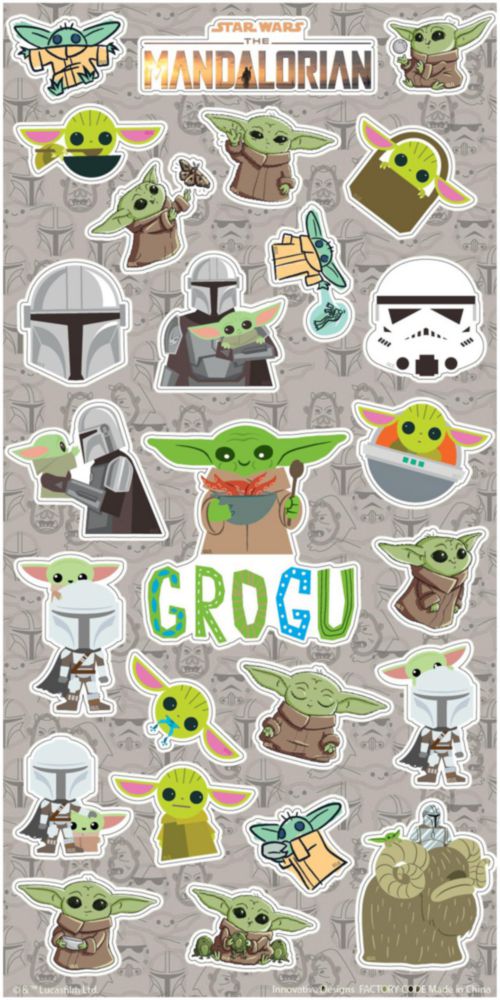 Pack de 12 pegatinas STAR WARS Baby Yoda