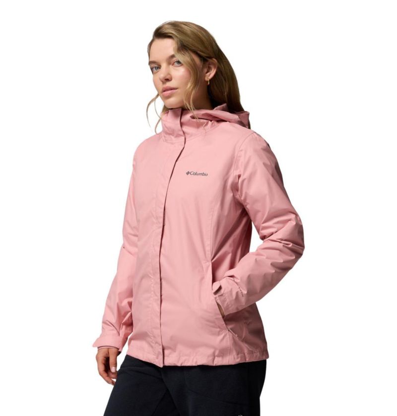Chaqueta impermeable Columbia Arcadia II rosa para mujer talla XXL